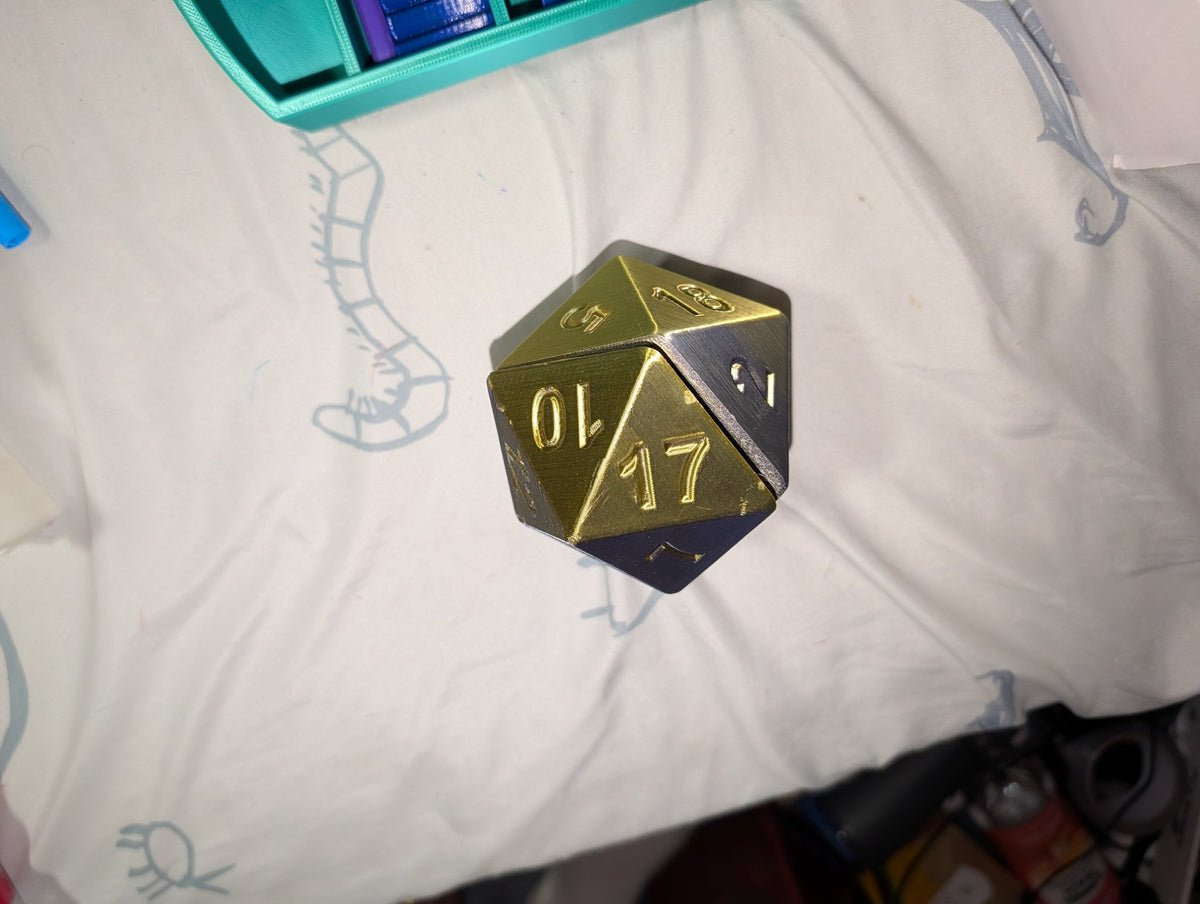 D20 Magnetic Dice Holder – 3D Printed D20 Dice Vault, Magnetic Dice Storage Box, D&D Dice Case