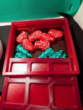 Christmas Tic Tac Toe Game — 3D Printed Santa vs Tree Travel Set with Storage Case, 12 Pieces