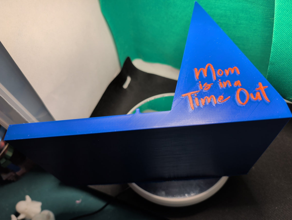 "Mom is in a Time Out" Book Holder with Cup Holder - Funny 3D Printed Reading Caddy, Mother's Day Gift