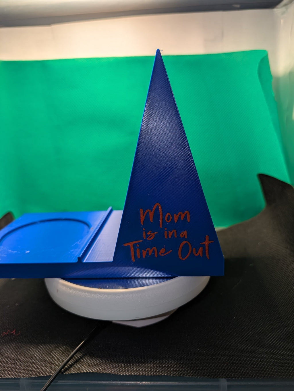 "Mom is in a Time Out" Book Holder with Cup Holder - Funny 3D Printed Reading Caddy, Mother's Day Gift