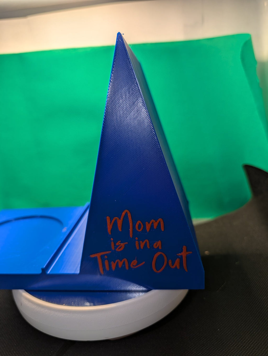 "Mom is in a Time Out" Book Holder with Cup Holder - Funny 3D Printed Reading Caddy, Mother's Day Gift