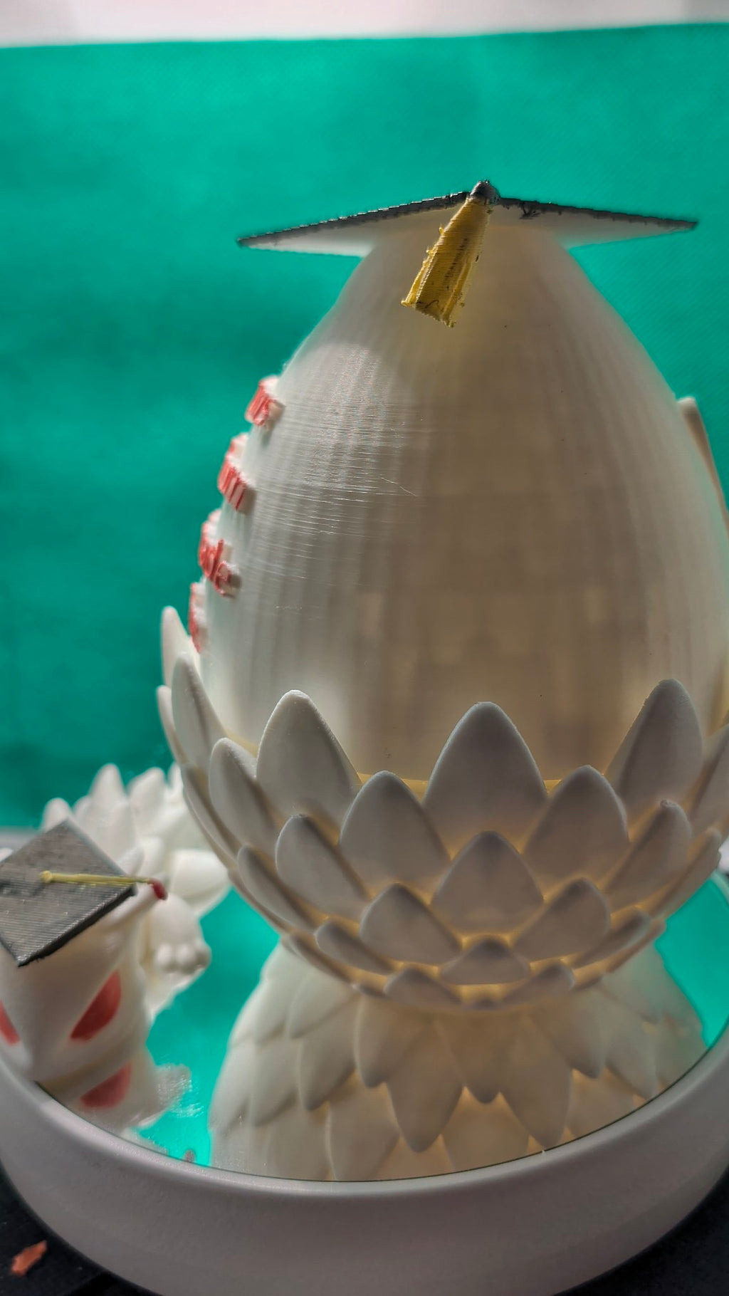 Baby Dragon Graduation Gift Set — Hatching Dragon Egg with Graduation Cap