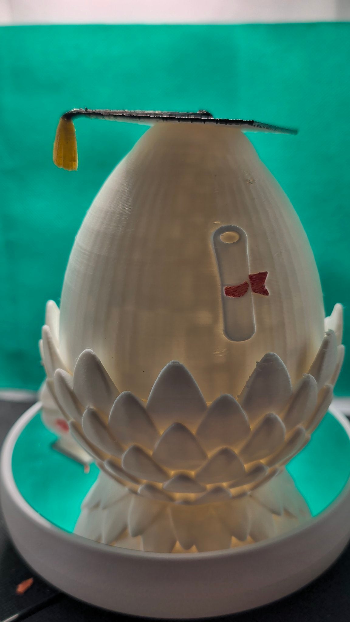 Baby Dragon Graduation Gift Set — Hatching Dragon Egg with Graduation Cap