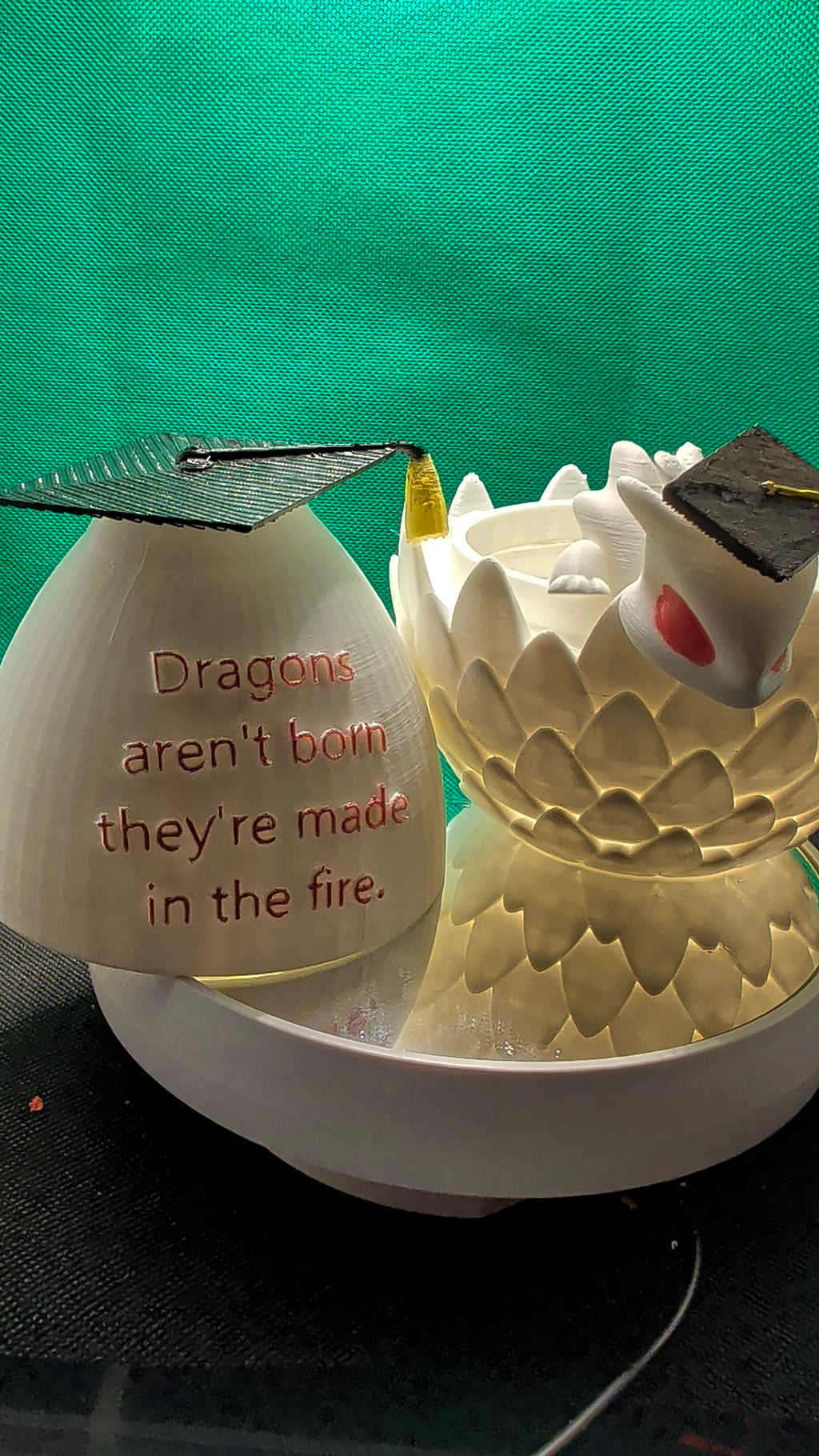 Baby Dragon Graduation Gift Set — Hatching Dragon Egg with Graduation Cap