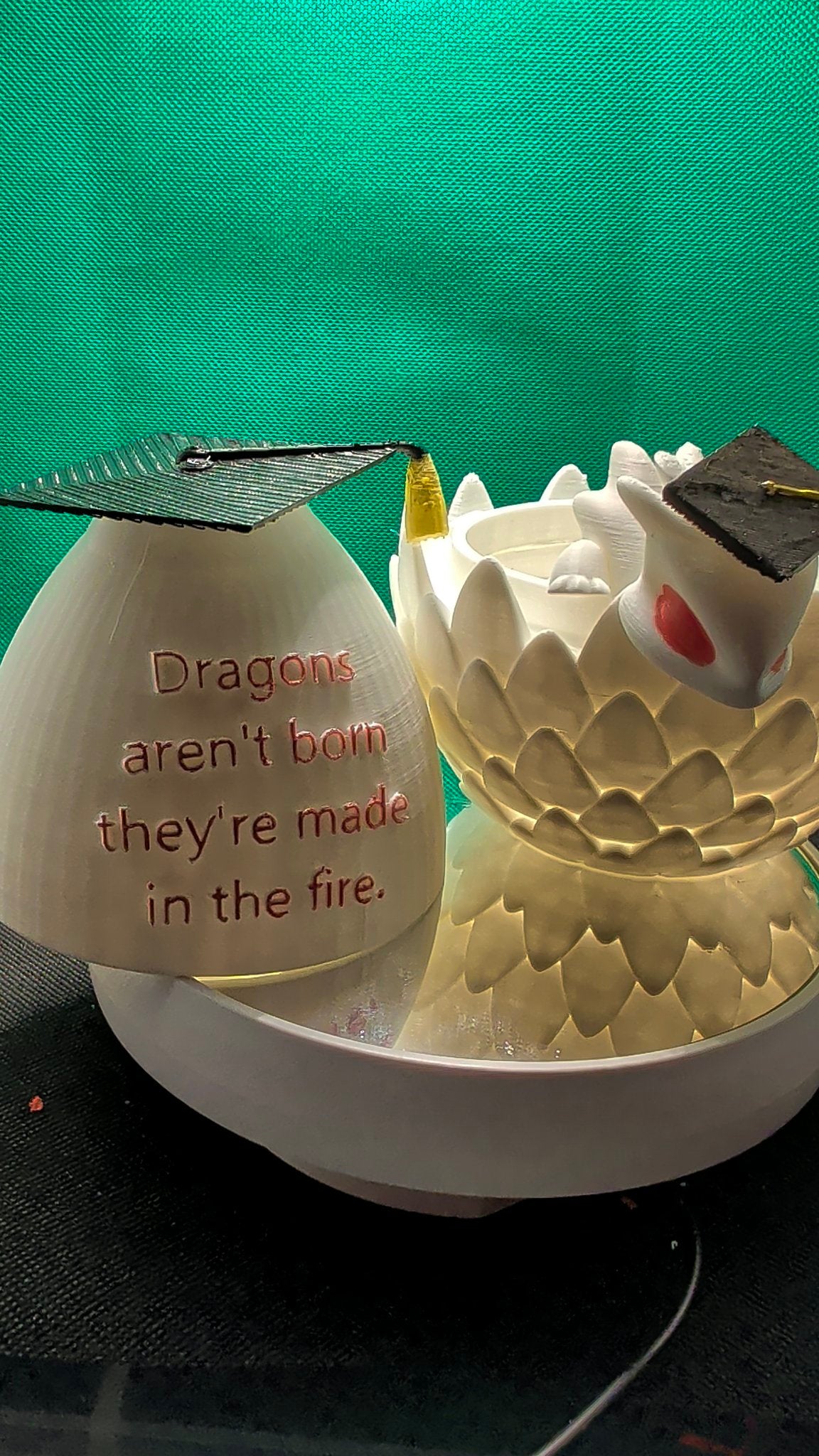 Baby Dragon Graduation Gift Set — Hatching Dragon Egg with Graduation Cap