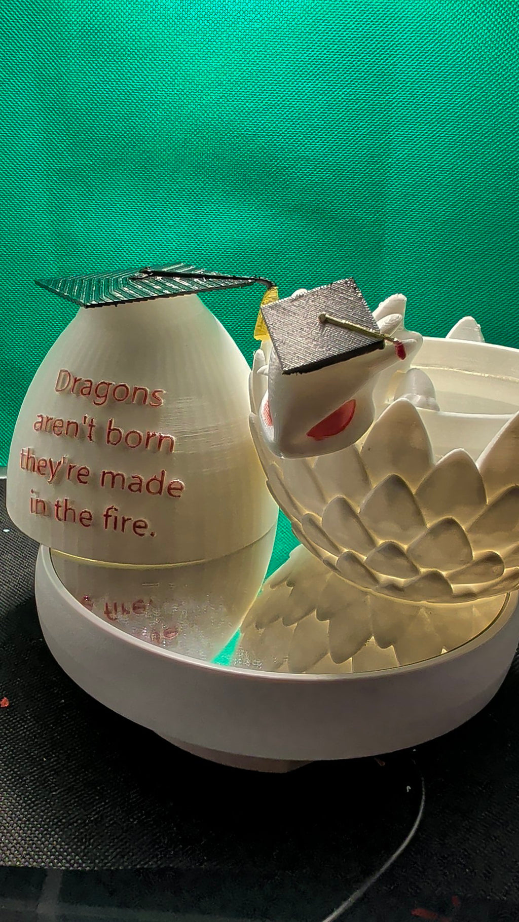 Baby Dragon Graduation Gift Set — Hatching Dragon Egg with Graduation Cap