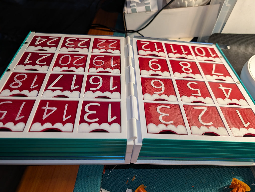 24 Drawers 'Til Christmas — Color-Me Edition (3D Printed Advent Calendar)