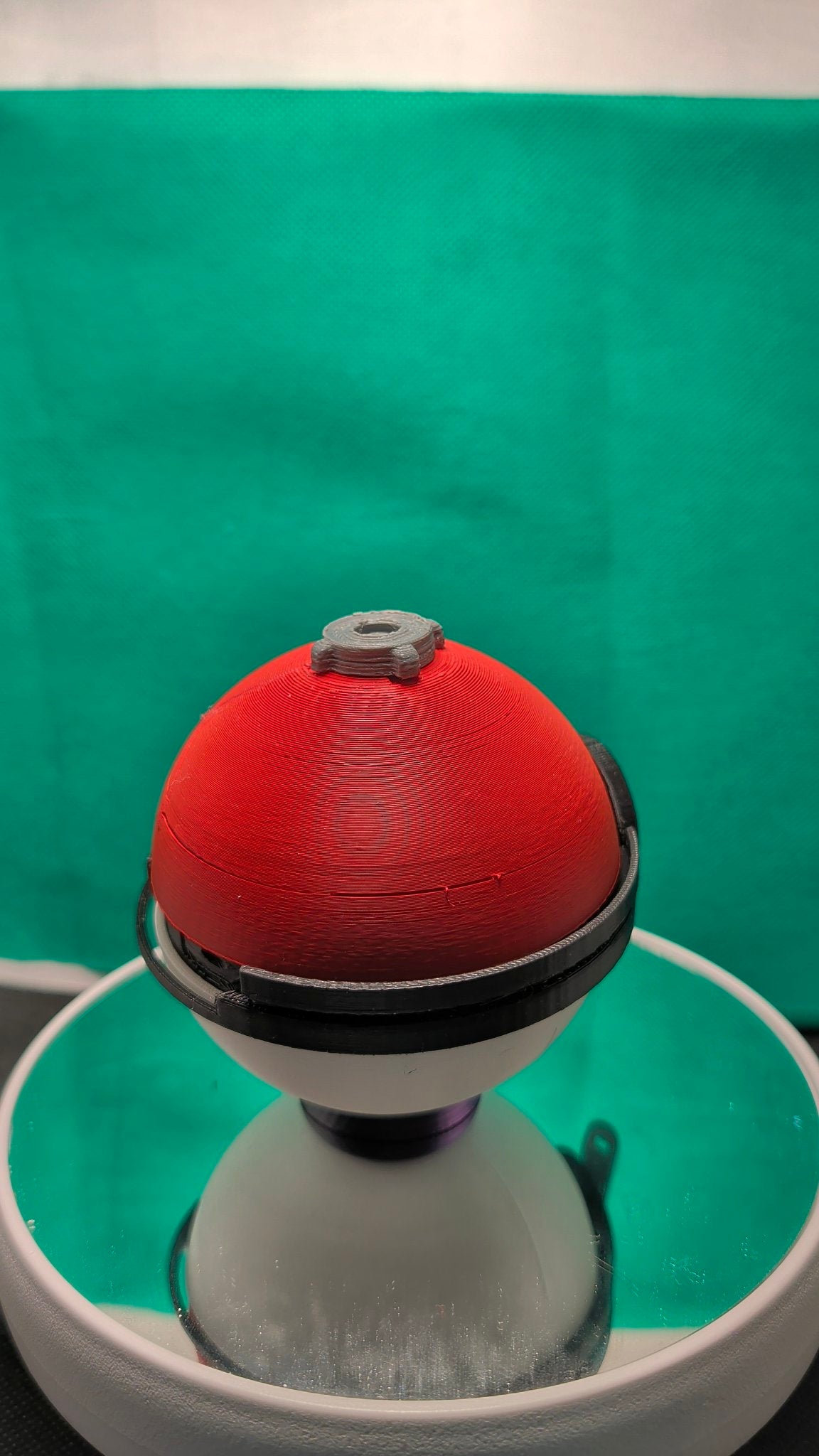 Ancient Pokeball - 3D Printed Opening Pokeball Capsule, Red / White