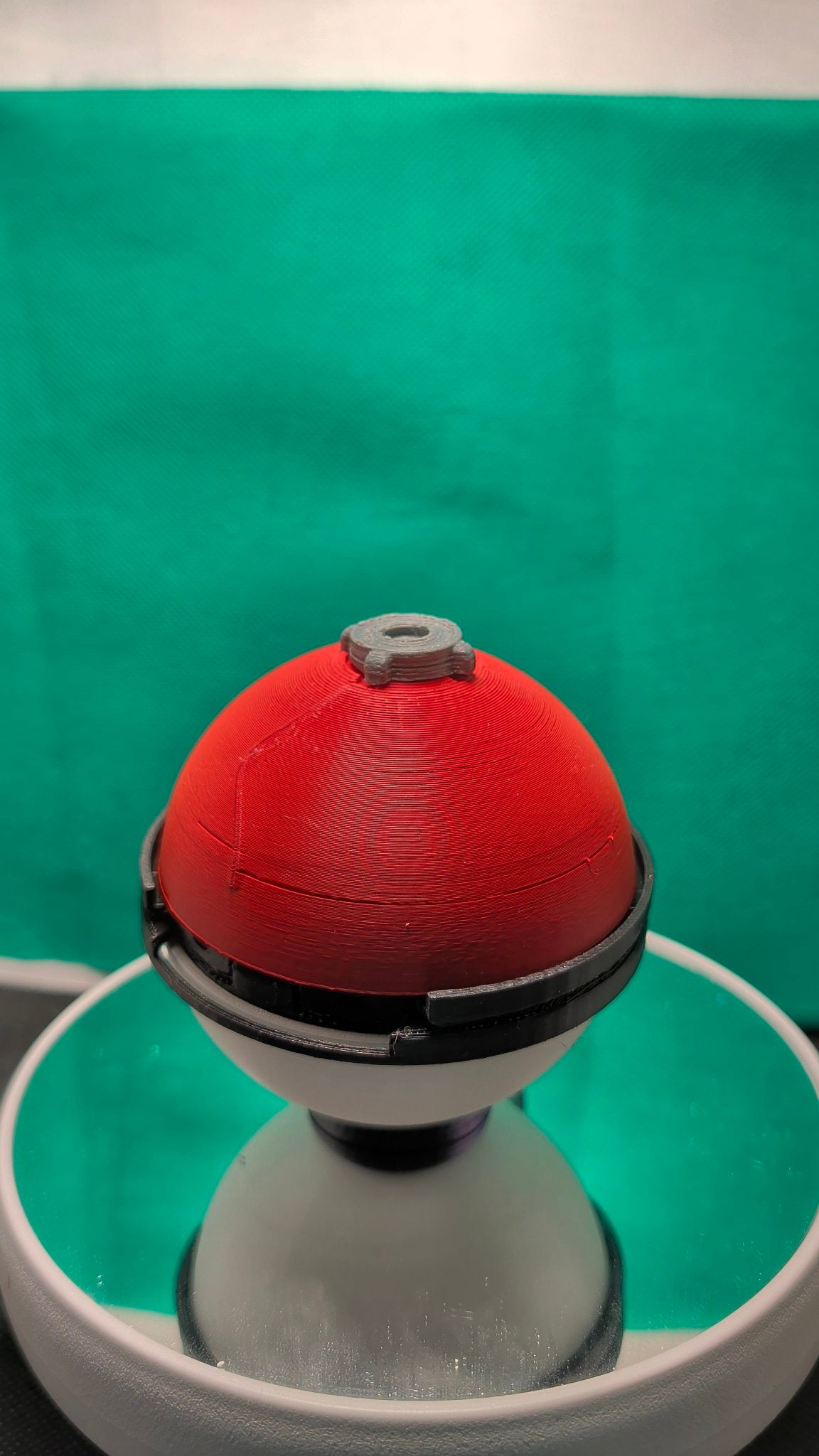 Ancient Pokeball - 3D Printed Opening Pokeball Capsule, Red / White