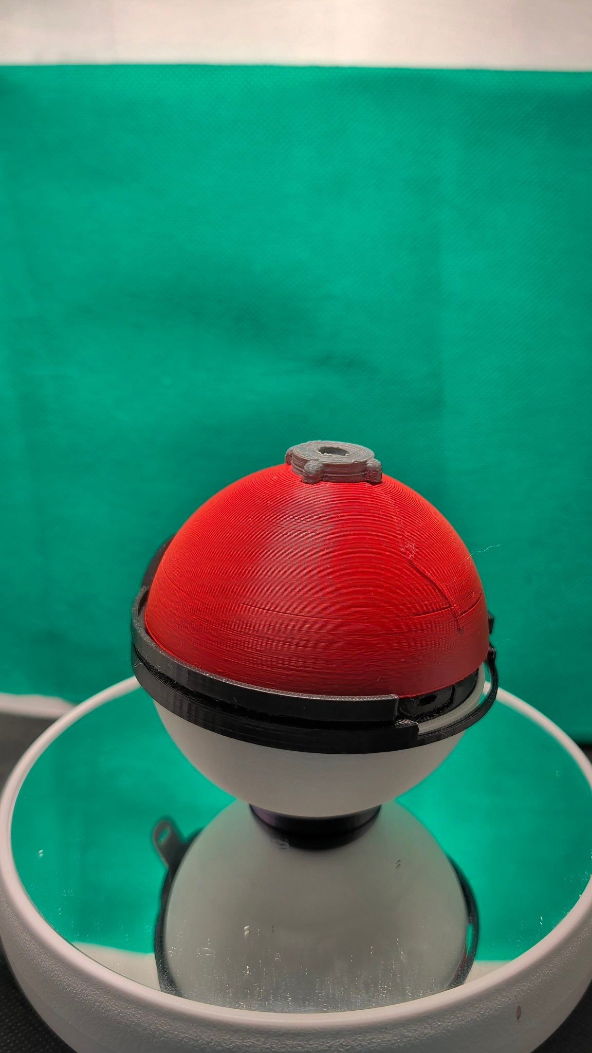 Ancient Pokeball - 3D Printed Opening Pokeball Capsule, Red / White