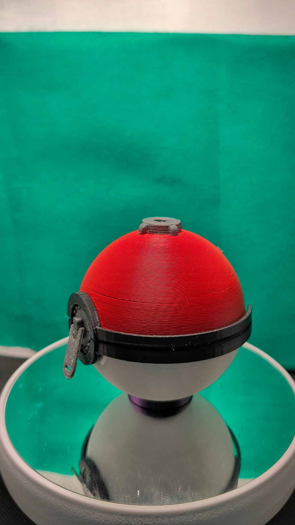 Ancient Pokeball - 3D Printed Opening Pokeball Capsule, Red / White