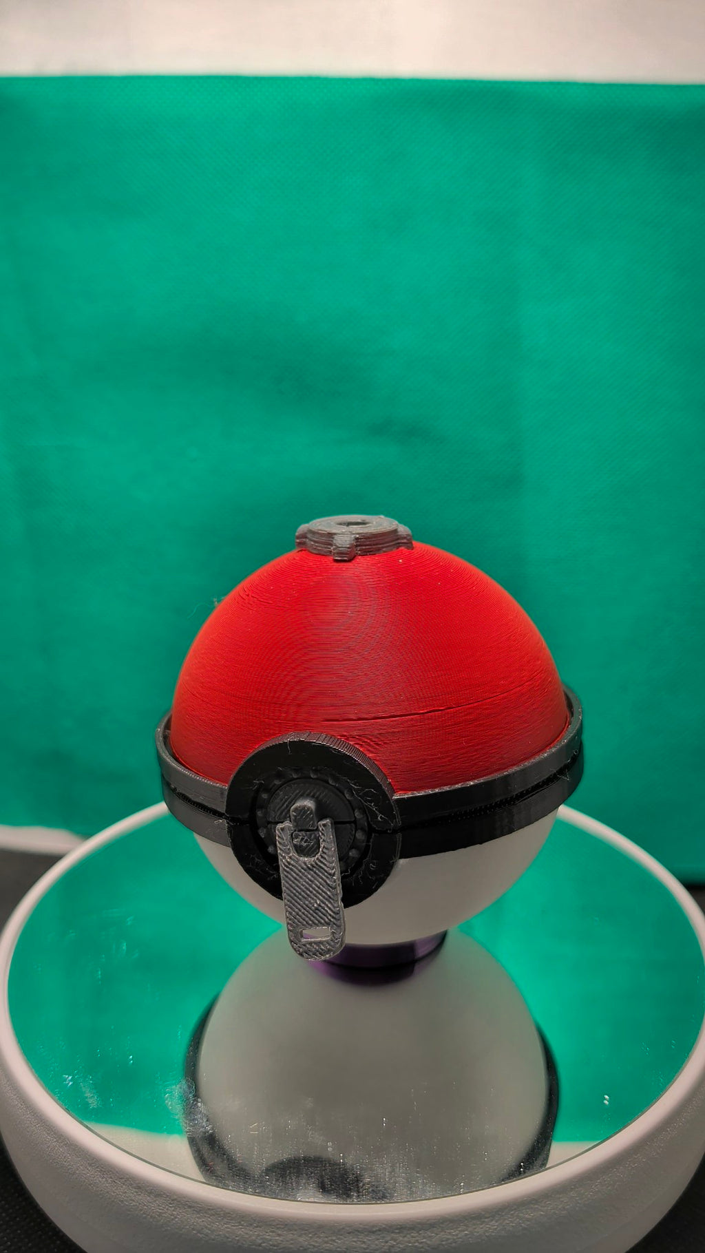 Ancient Pokeball - 3D Printed Opening Pokeball Capsule, Red / White