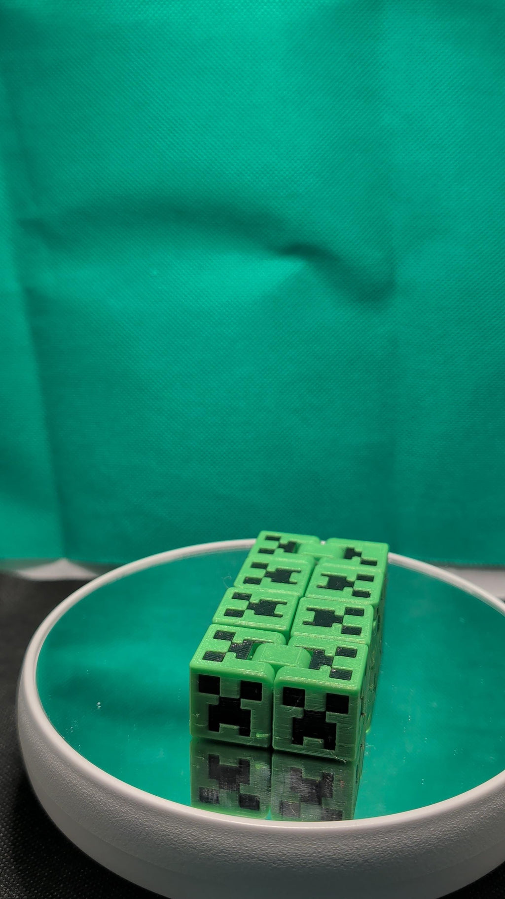 Minecraft Creeper Infinity Flip Cube | 3D Printed Sensory Fidget & Desk Accessory