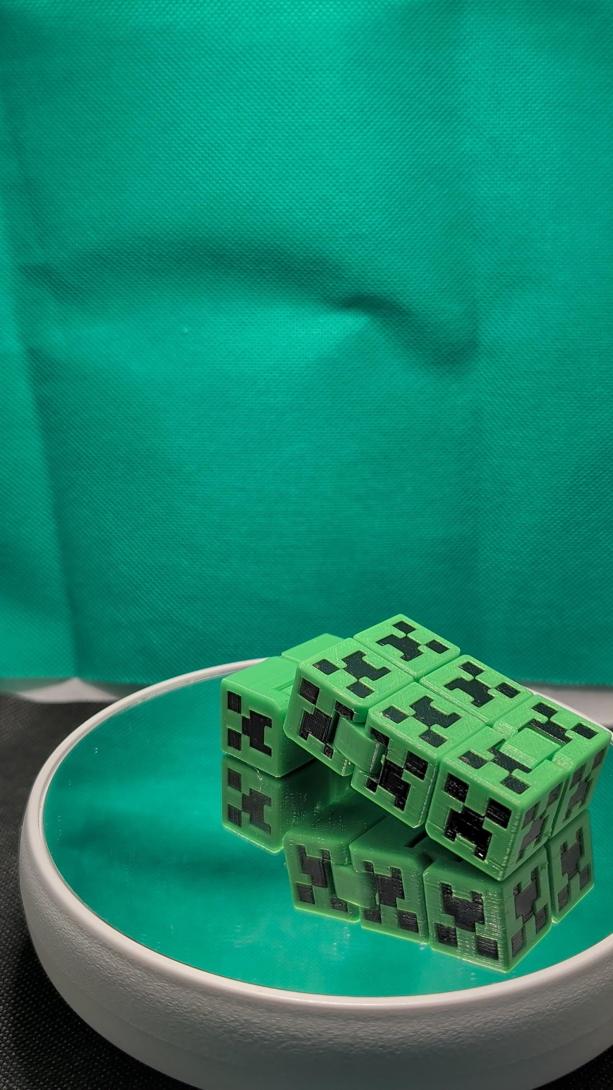 Minecraft Creeper Infinity Flip Cube | 3D Printed Sensory Fidget & Desk Accessory