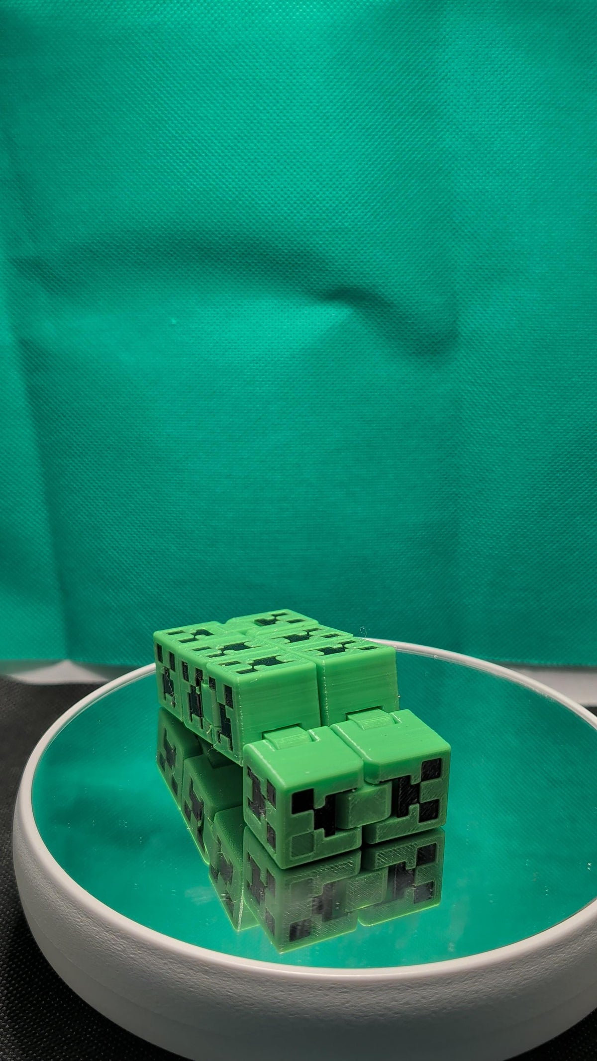 Minecraft Creeper Infinity Flip Cube | 3D Printed Sensory Fidget & Desk Accessory