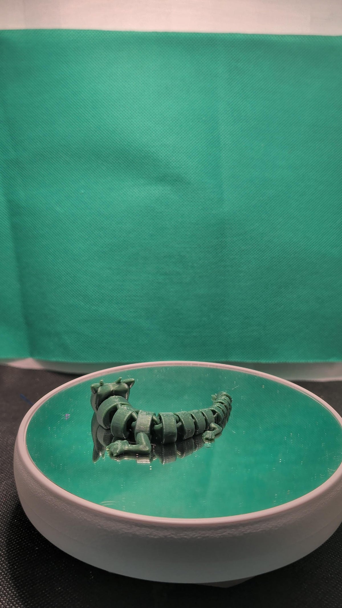3D Printed Articulated Dragon Straw Topper | Fantasy Drink Accessory (Green)