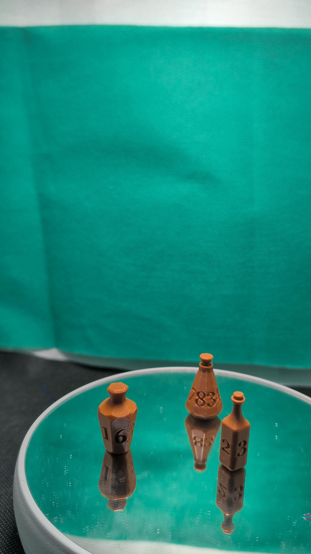 3D Printed Calibration Bottles | Printer Test Aid, Weighted Base (Set of 3)