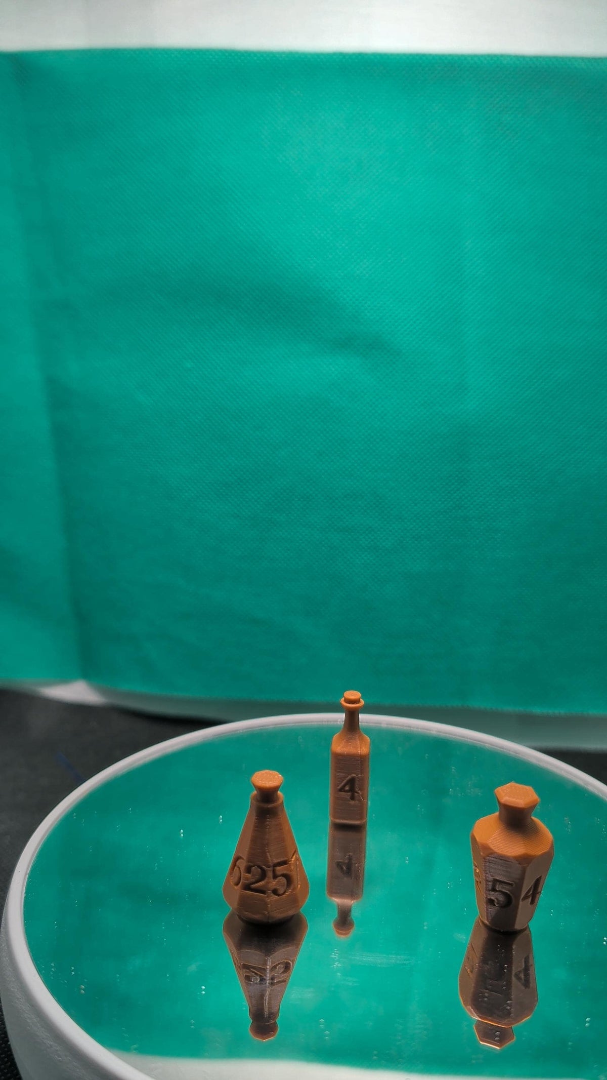 3D Printed Calibration Bottles | Printer Test Aid, Weighted Base (Set of 3)
