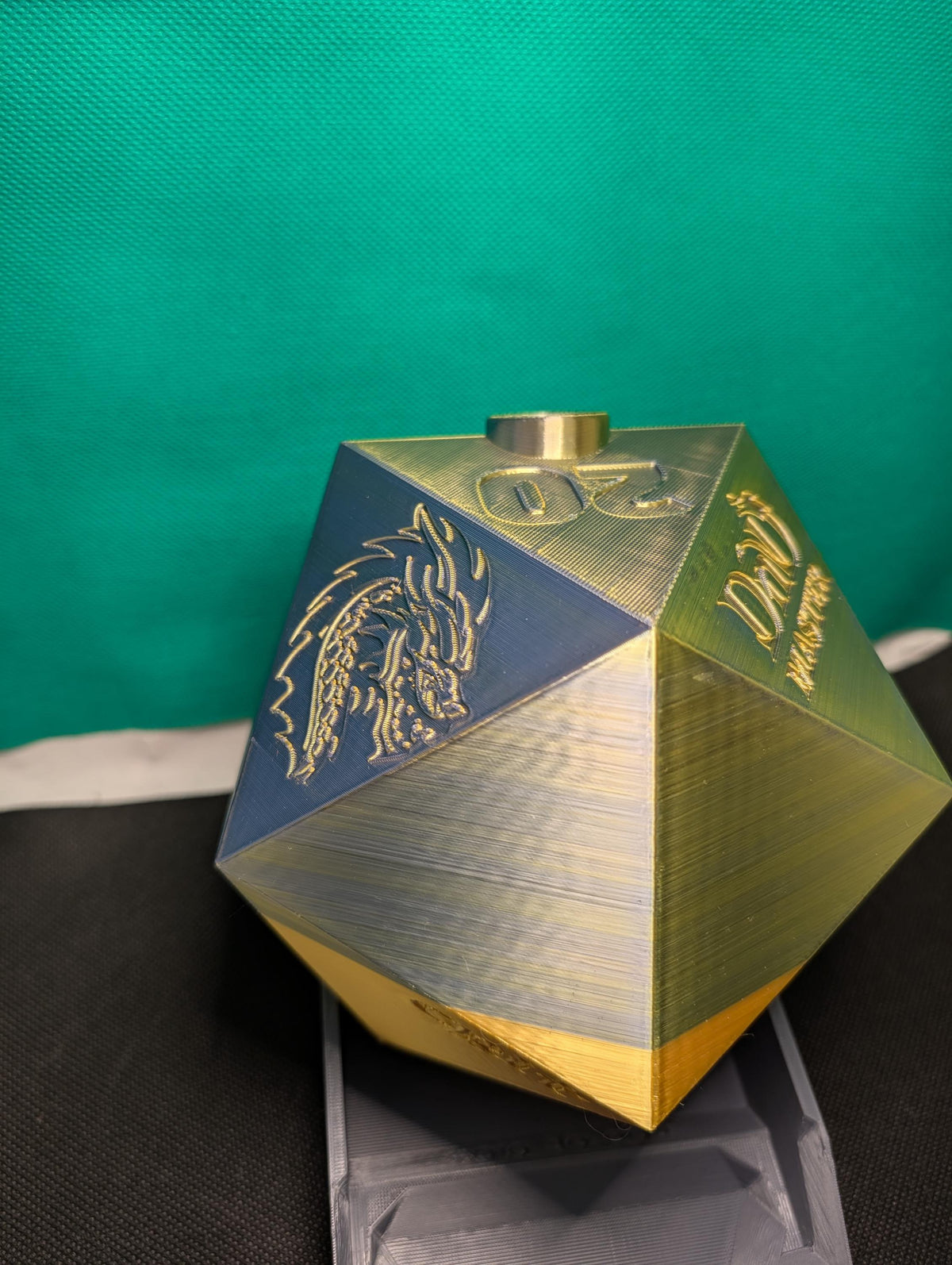 D20 Dice Tower with Tray – D&D Master Tabletop Roller (3D Printed)