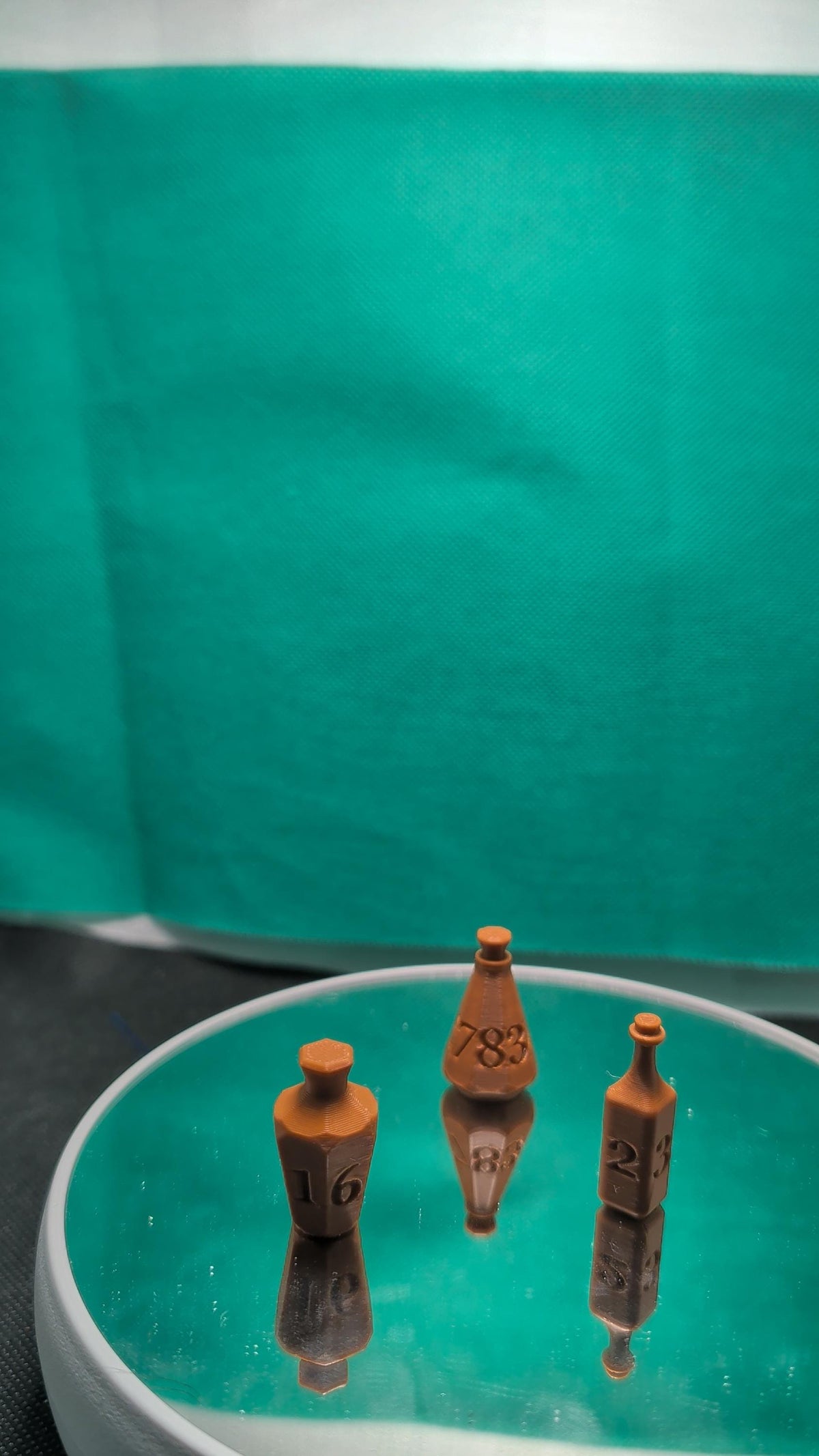 3D Printed Calibration Bottles | Printer Test Aid, Weighted Base (Set of 3)