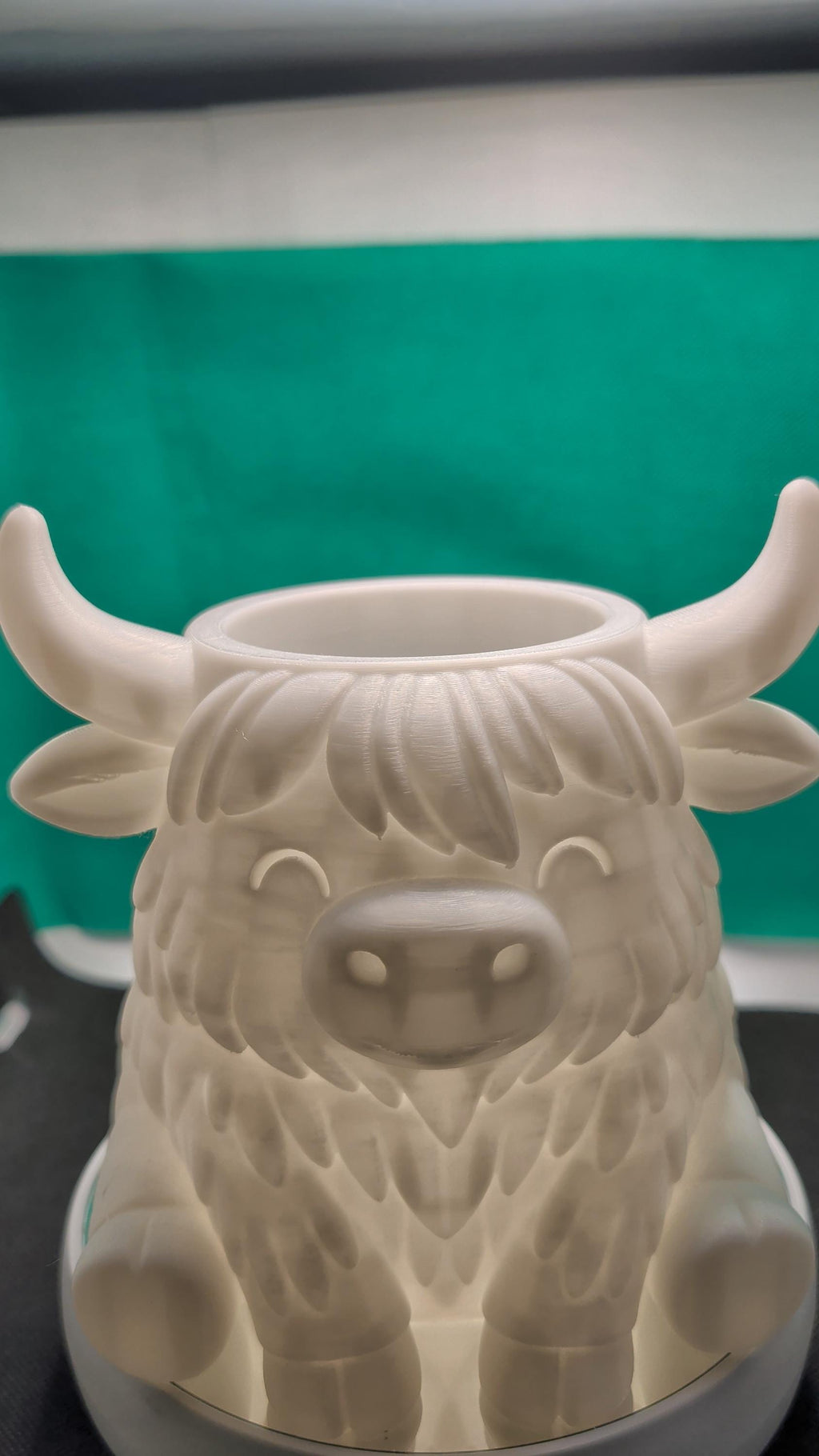 3D Printed Highland Cow Toothpaste Holder, Farmhouse Bathroom Organizer (PETG/PLA)