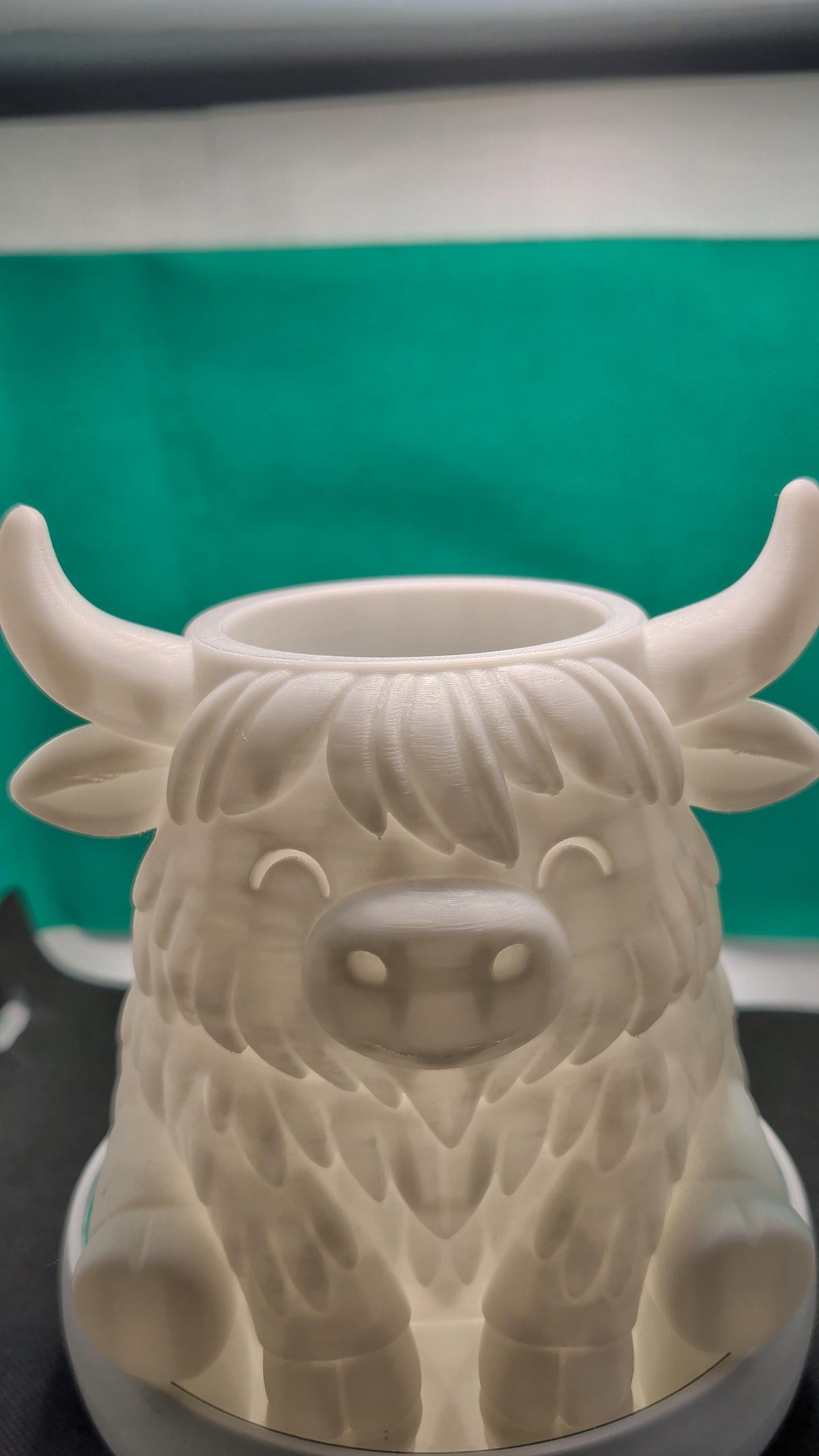 3D Printed Highland Cow Toothpaste Holder, Farmhouse Bathroom Organizer (PETG/PLA)