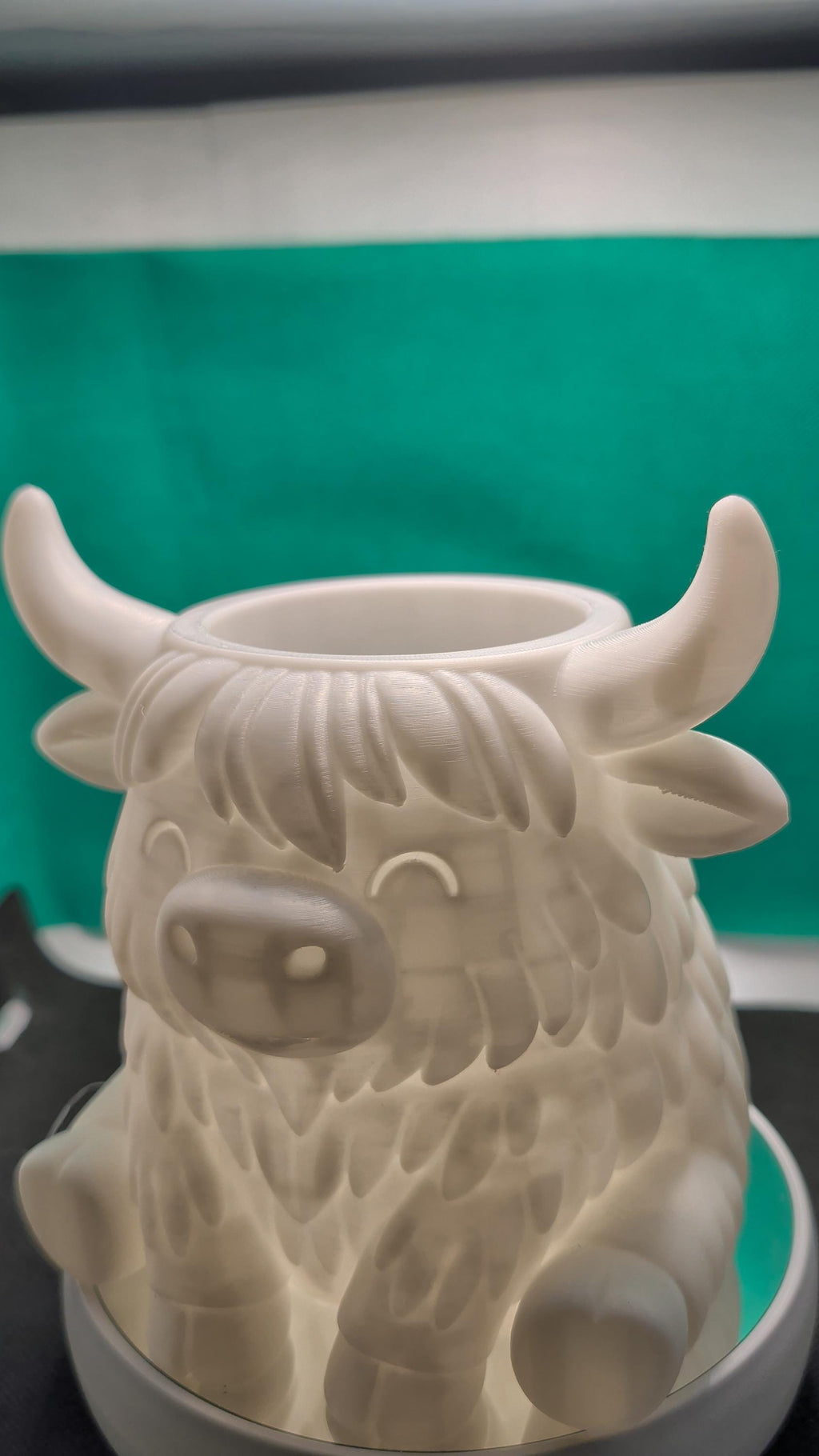 3D Printed Highland Cow Toothpaste Holder, Farmhouse Bathroom Organizer (PETG/PLA)