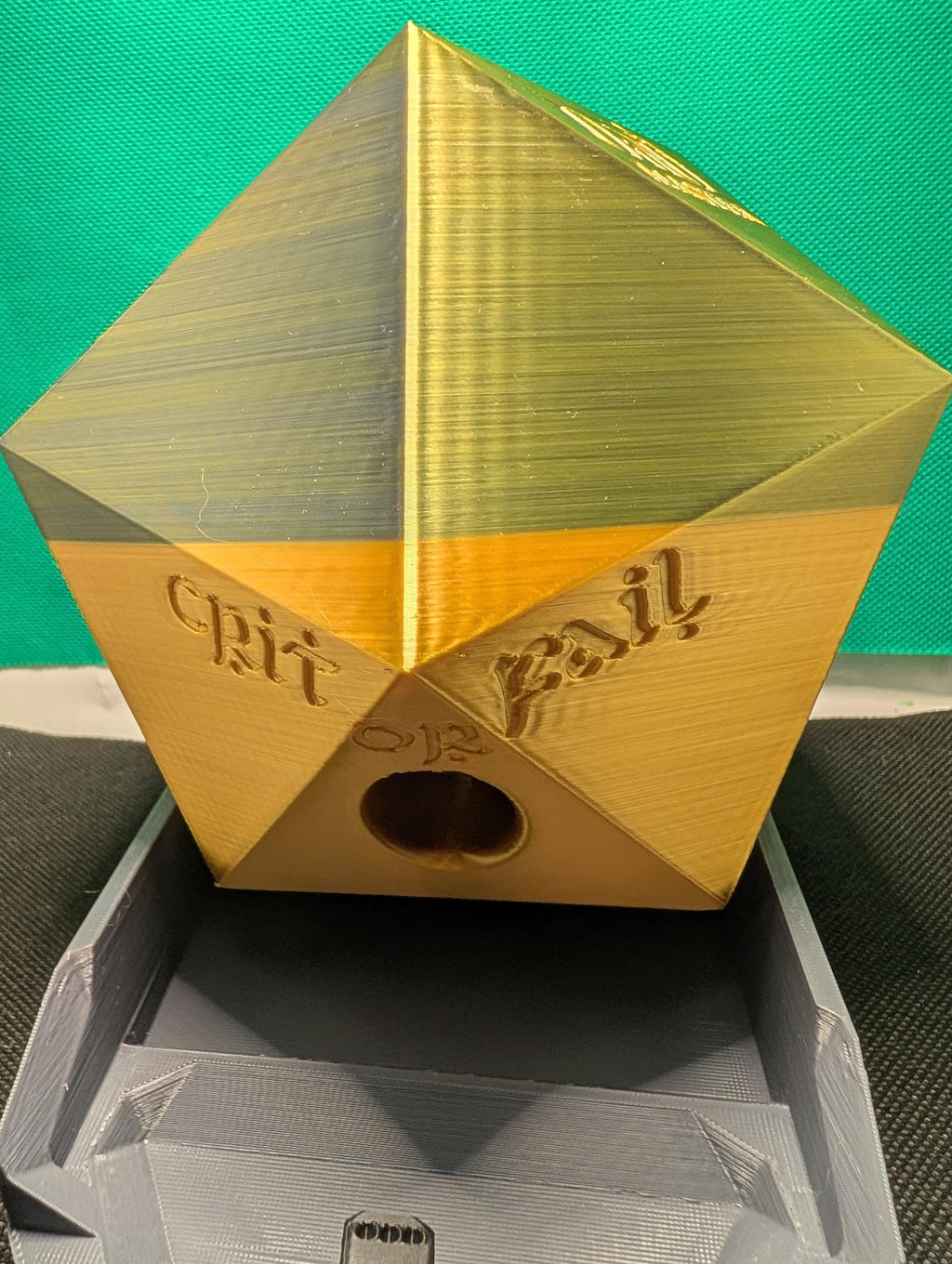D20 Dice Tower with Tray – D&D Master Tabletop Roller (3D Printed)