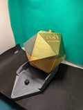 D20 Dice Tower with Tray – D&D Master Tabletop Roller (3D Printed)