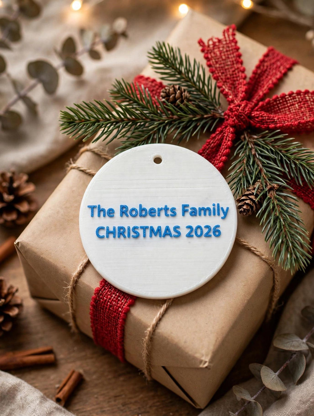 America 250th Birthday Ornament – 3D Printed Patriotic Christmas Decoration (Personalized)