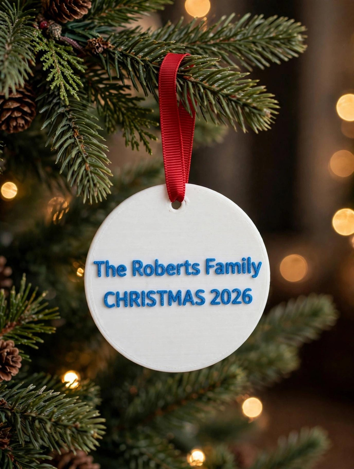 America 250th Birthday Ornament – 3D Printed Patriotic Christmas Decoration (Personalized)