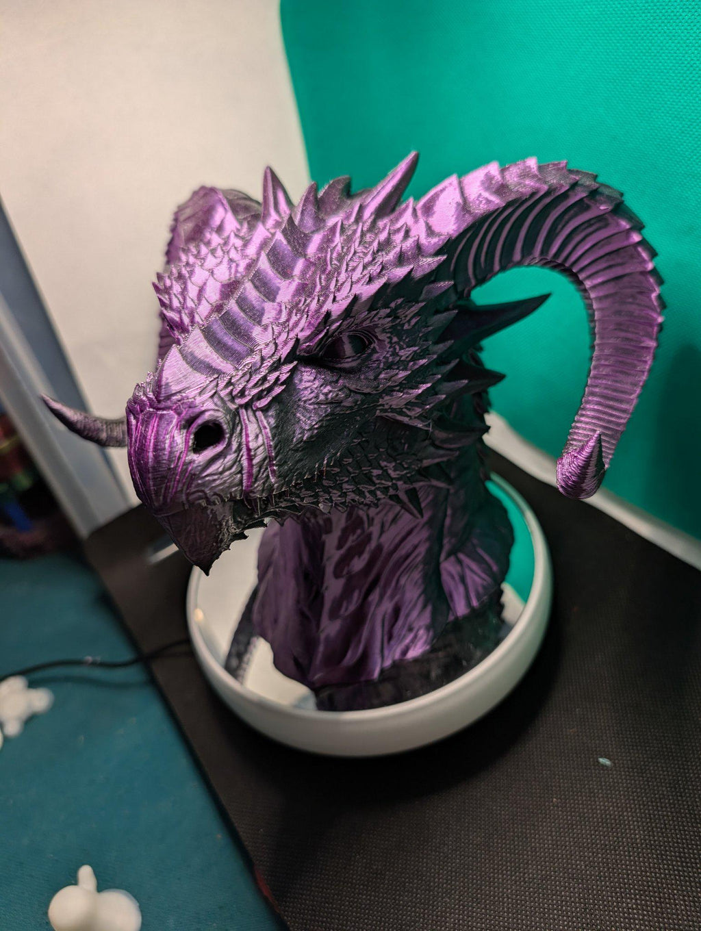 3D Printed Dragon Incense Burner – Smoke Exhaling Fantasy Sculpture Home Decor __etsy:8639514621