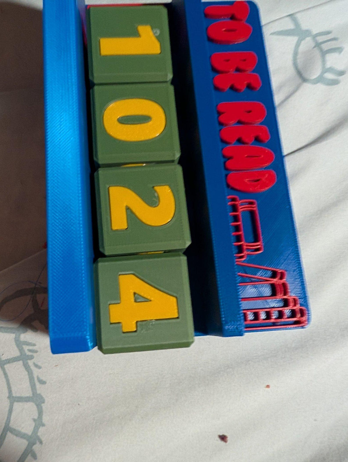 3D Printed TBR Book Counter – Multi-Color PLA Shelf Decor (0-9999)