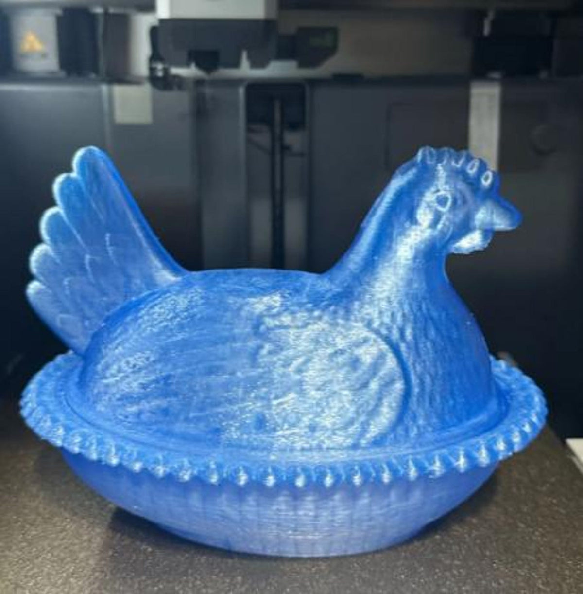 3D Printed Hen on Nest Bowl | Farmhouse Kitchen Storage (4" Long)