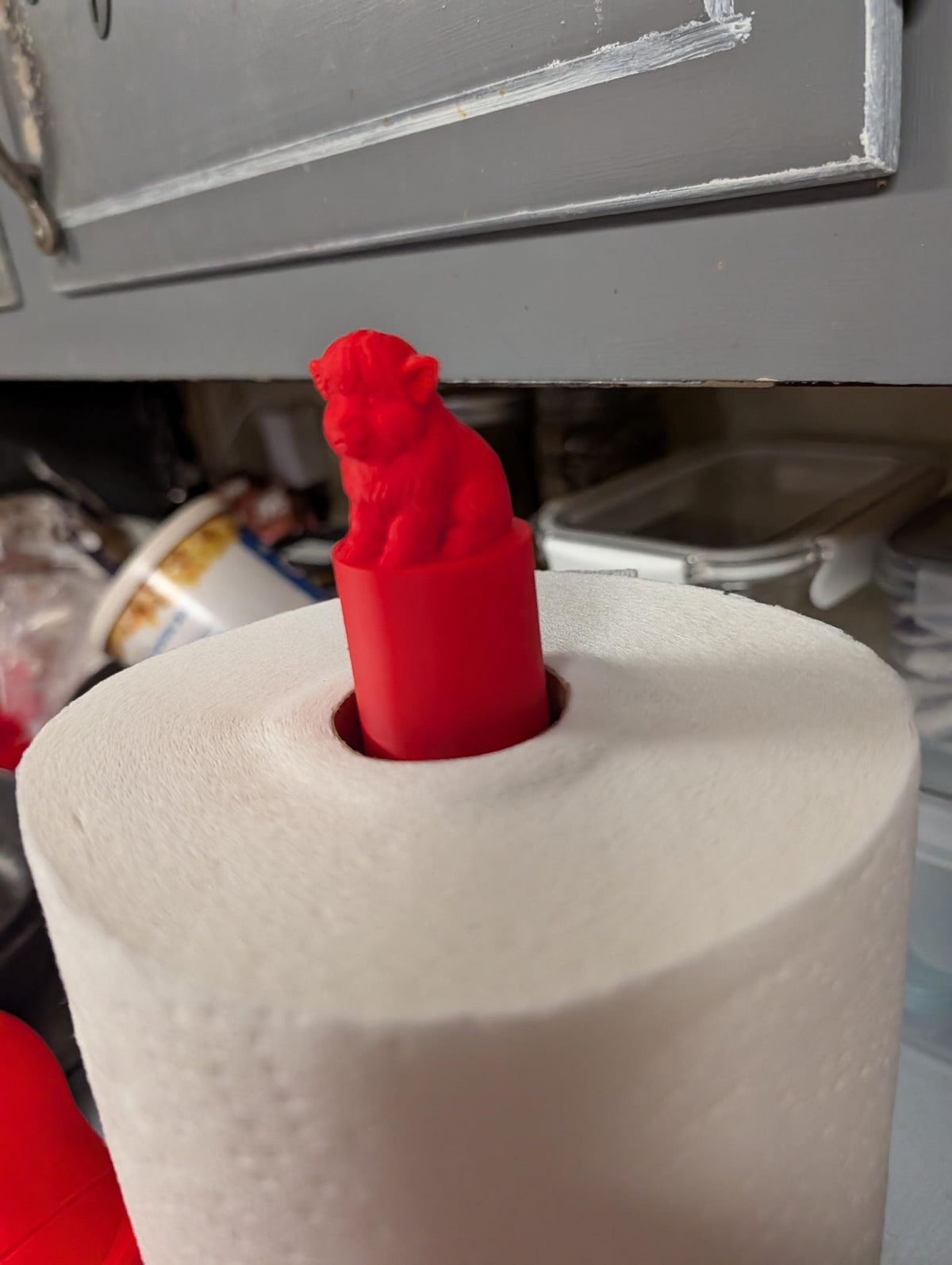 3D Printed Highland Cow Paper Towel Holder Calf Topper Farmhouse Kitchen Decor (Holds Regular & Jumbo Rolls)