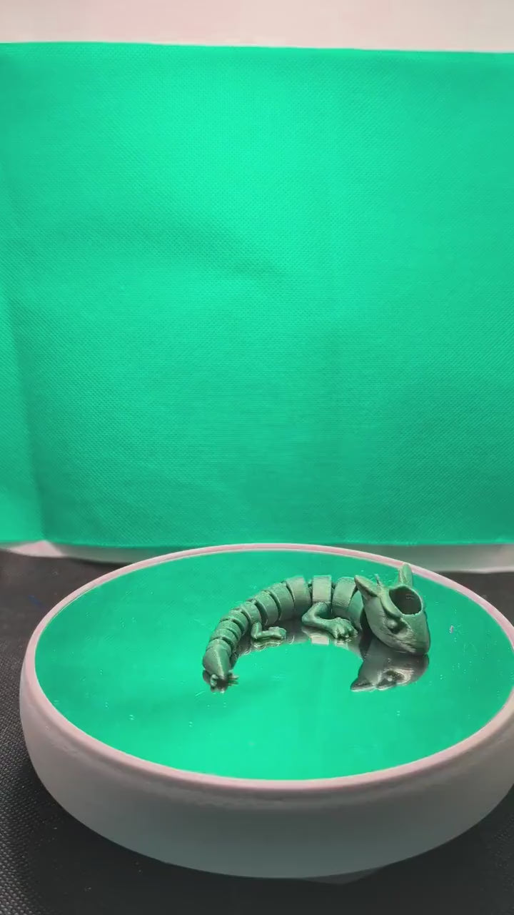 3D Printed Articulated Dragon Straw Topper | Fantasy Drink Accessory (Green)